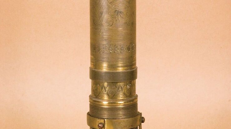 A 17th-century compound microscope (© Golub Collection – University of California, Berkeley/Steven Ruzin, Curator)