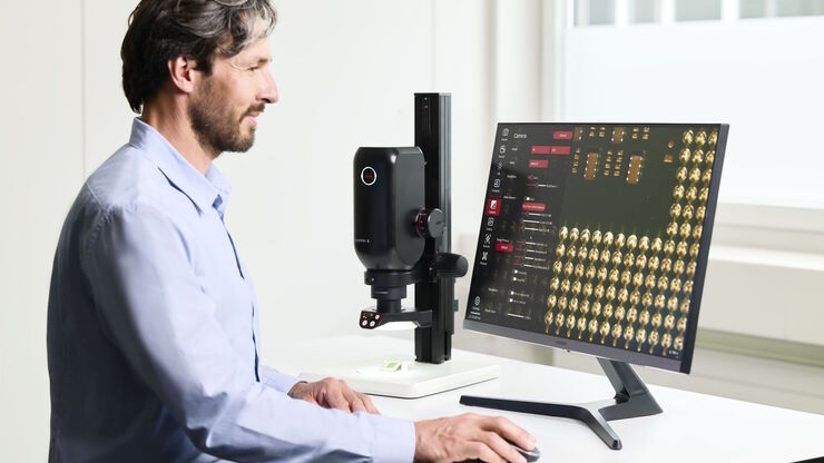 The Emspira 3 digital microscope offers what users need for comprehensive visual inspection, including comparison, measurement, and documentation sharing.