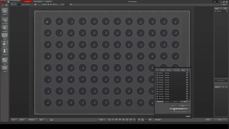 LAS X Navigator can define an arbitrary number of focus points to build a focus map. 