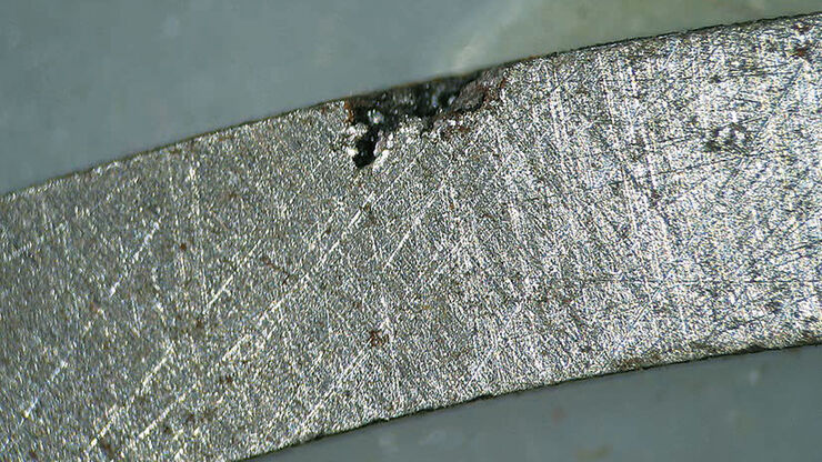 Oxidation location on a sample