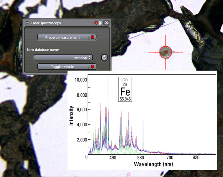 Evaluation of Material Microstructure An iron bearing phase within a silicate host rock.